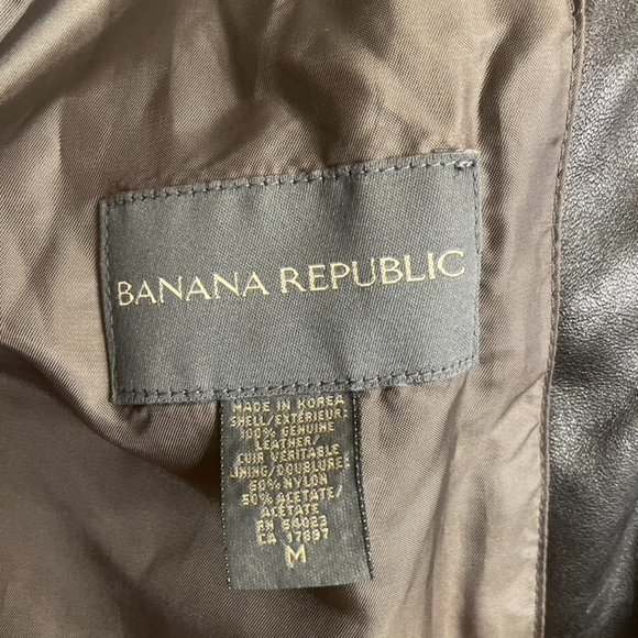 Banana Republic Black Leather Blazer - M - Picture 9 of 14